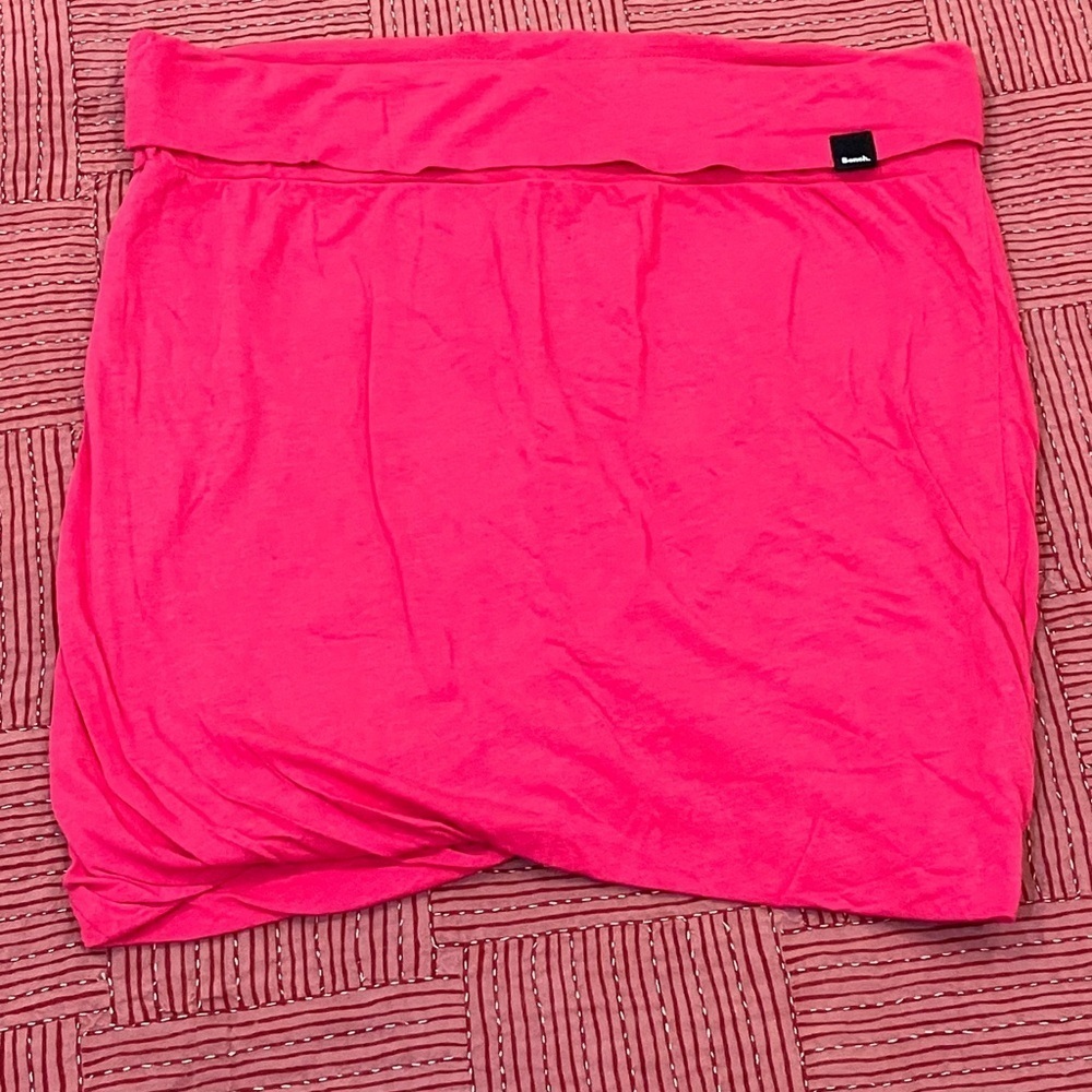 Bench womenβs small (6) hot Pink drapped cotton blend mini skirt